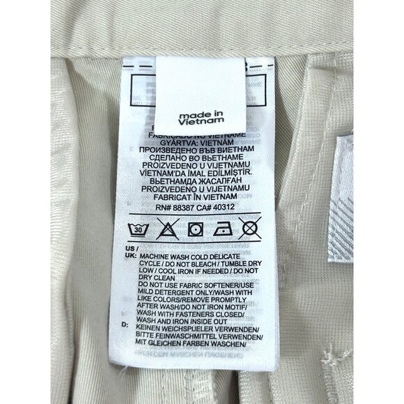 Adidas Men’s Pants 30 x 34 Light Beige Cargo Pocket Logo Pleated Pockets Loops - Picture 11 of 16
